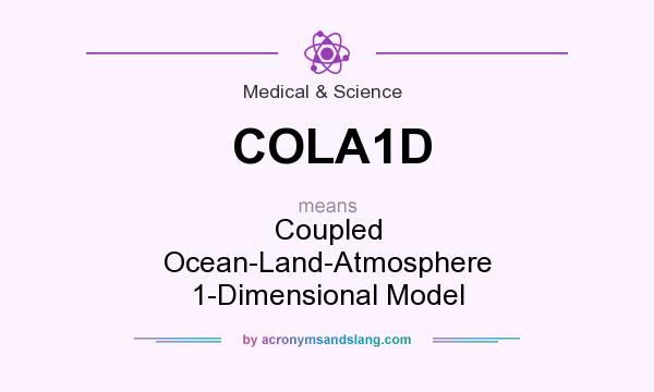 What does COLA1D mean? It stands for Coupled Ocean-Land-Atmosphere 1-Dimensional Model