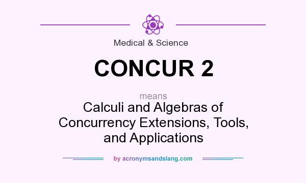 What does CONCUR 2 mean? It stands for Calculi and Algebras of Concurrency Extensions, Tools, and Applications