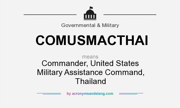 What does COMUSMACTHAI mean? It stands for Commander, United States Military Assistance Command, Thailand