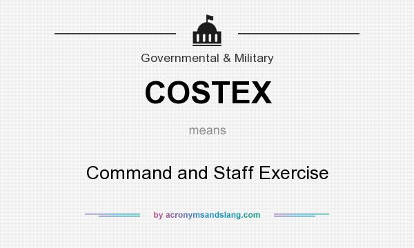 What does COSTEX mean? It stands for Command and Staff Exercise