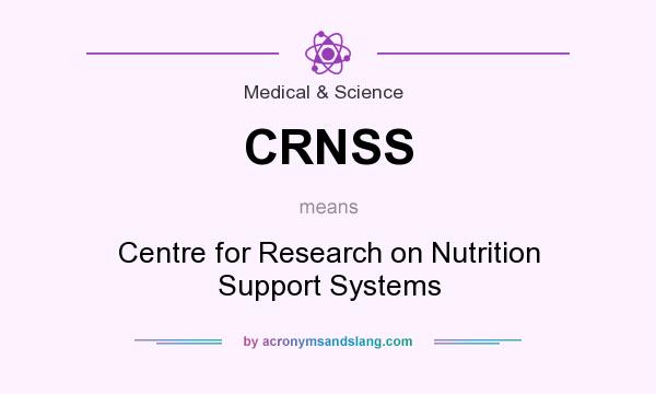 What does CRNSS mean? It stands for Centre for Research on Nutrition Support Systems