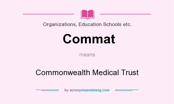 What does Commat mean? It stands for Commonwealth Medical Trust