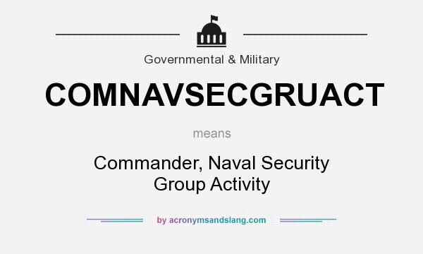 What does COMNAVSECGRUACT mean? It stands for Commander, Naval Security Group Activity