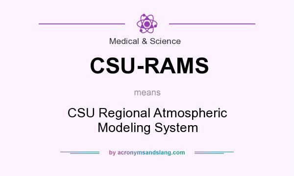 What does CSU-RAMS mean? It stands for CSU Regional Atmospheric Modeling System