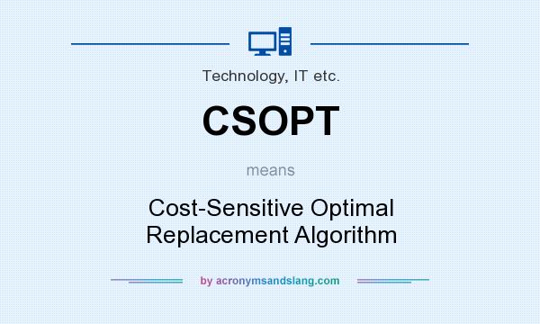 What does CSOPT mean? It stands for Cost-Sensitive Optimal Replacement Algorithm
