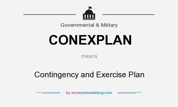 What does CONEXPLAN mean? It stands for Contingency and Exercise Plan