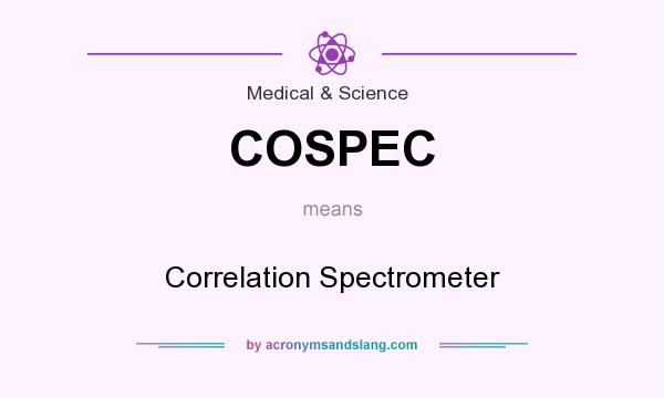 What does COSPEC mean? It stands for Correlation Spectrometer