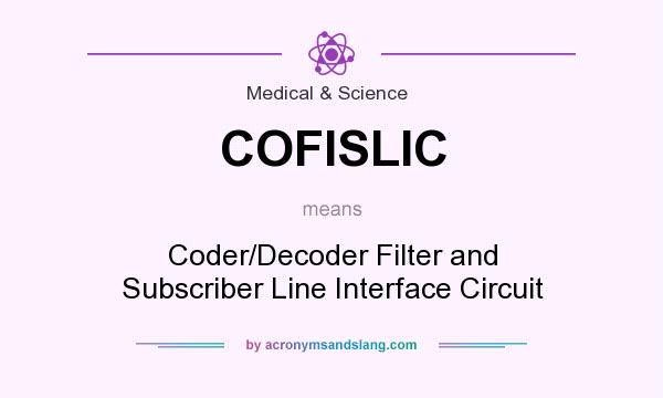What does COFISLIC mean? It stands for Coder/Decoder Filter and Subscriber Line Interface Circuit