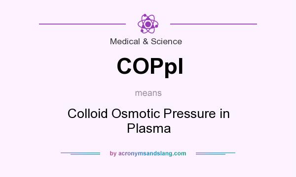 What does COPpl mean? It stands for Colloid Osmotic Pressure in Plasma