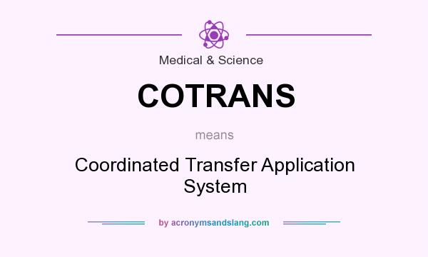 What does COTRANS mean? It stands for Coordinated Transfer Application System