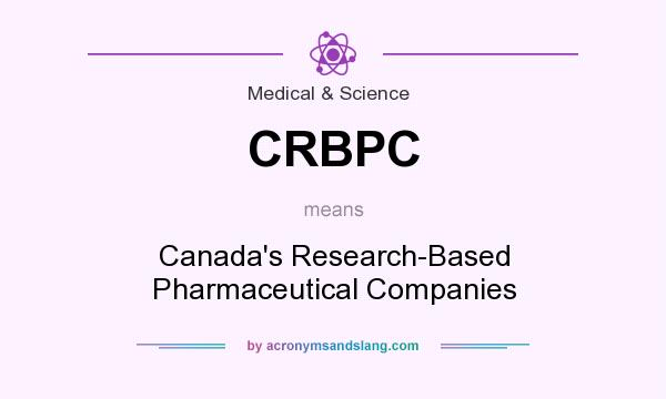 What does CRBPC mean? It stands for Canada`s Research-Based Pharmaceutical Companies