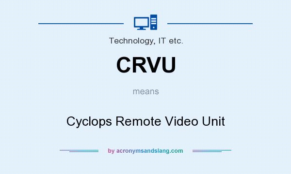 What does CRVU mean? It stands for Cyclops Remote Video Unit