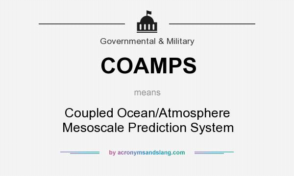 What does COAMPS mean? It stands for Coupled Ocean/Atmosphere Mesoscale Prediction System