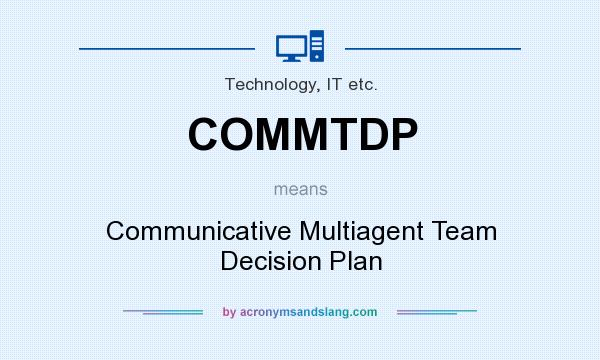 What does COMMTDP mean? It stands for Communicative Multiagent Team Decision Plan