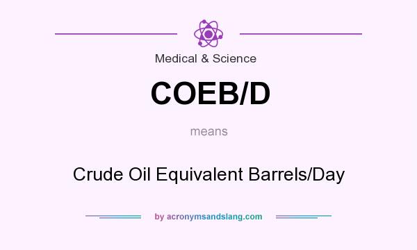 What does COEB/D mean? It stands for Crude Oil Equivalent Barrels/Day