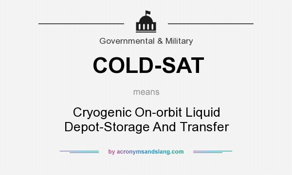 What does COLD-SAT mean? It stands for Cryogenic On-orbit Liquid Depot-Storage And Transfer