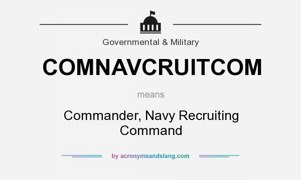 What does COMNAVCRUITCOM mean? It stands for Commander, Navy Recruiting Command