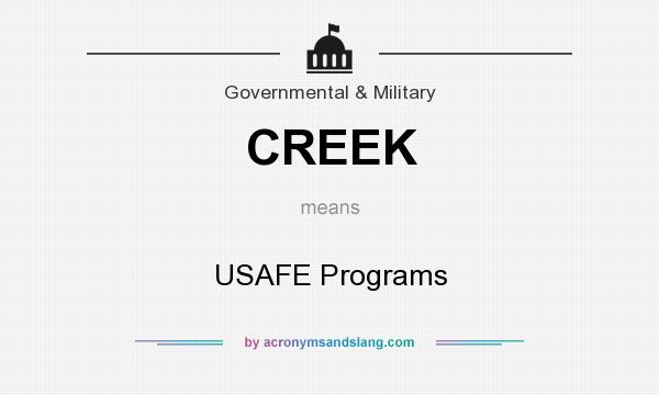 What does CREEK mean? It stands for USAFE Programs