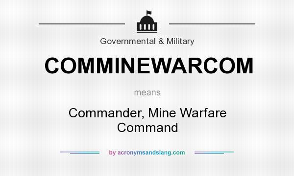 What does COMMINEWARCOM mean? It stands for Commander, Mine Warfare Command