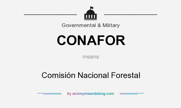 What does CONAFOR mean? It stands for Comisión Nacional Forestal