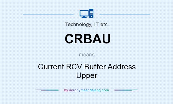 What does CRBAU mean? It stands for Current RCV Buffer Address Upper