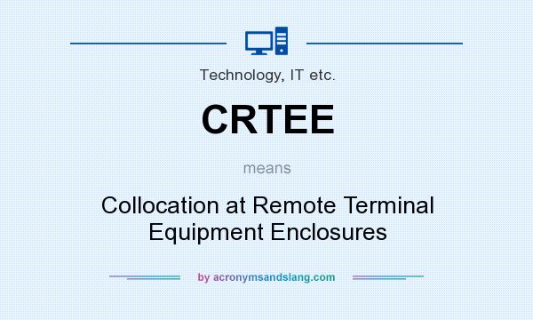 What does CRTEE mean? It stands for Collocation at Remote Terminal Equipment Enclosures