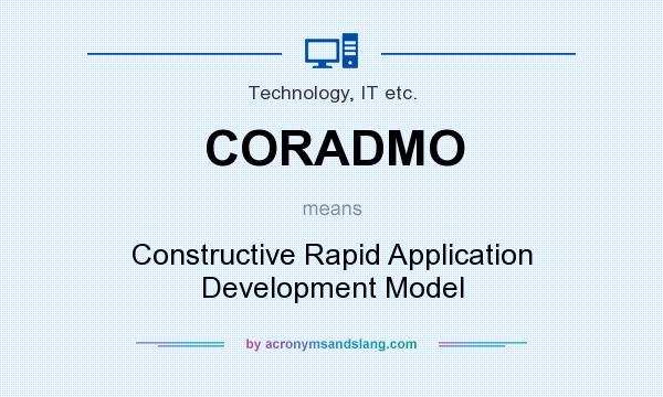What does CORADMO mean? It stands for Constructive Rapid Application Development Model