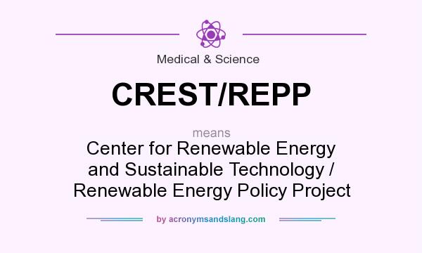 What does CREST/REPP mean? It stands for Center for Renewable Energy and Sustainable Technology / Renewable Energy Policy Project