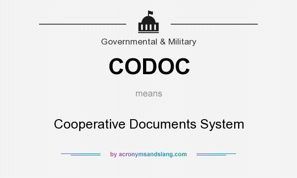 What does CODOC mean? It stands for Cooperative Documents System