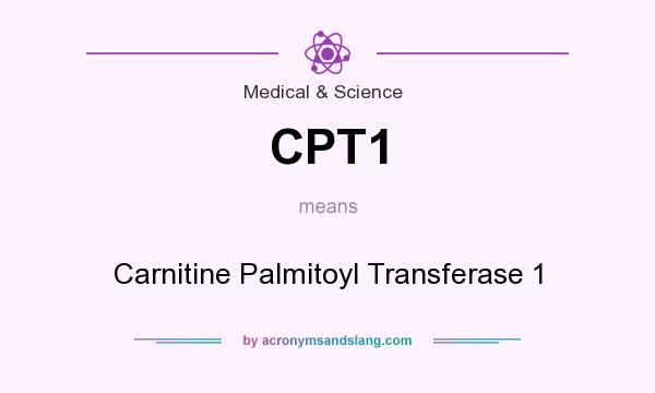What does CPT1 mean? It stands for Carnitine Palmitoyl Transferase 1
