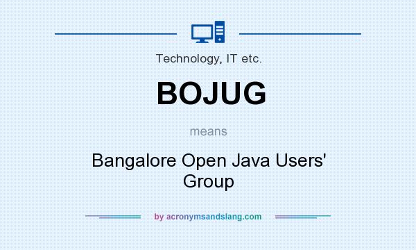 What does BOJUG mean? It stands for Bangalore Open Java Users` Group
