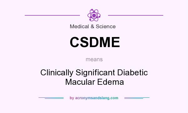 What does CSDME mean? It stands for Clinically Significant Diabetic Macular Edema