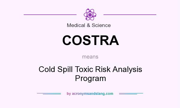 What does COSTRA mean? It stands for Cold Spill Toxic Risk Analysis Program