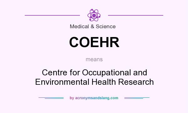 What does COEHR mean? It stands for Centre for Occupational and Environmental Health Research