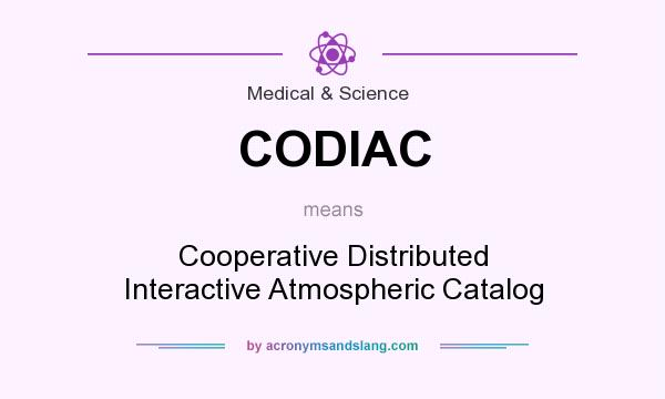 What does CODIAC mean? It stands for Cooperative Distributed Interactive Atmospheric Catalog