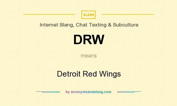 tone Dekoration Vidunderlig DRW - "Detroit Red Wings" by AcronymsAndSlang.com
