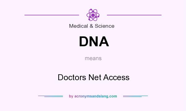 What does DNA mean? It stands for Doctors Net Access