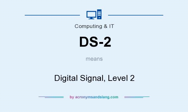 What does DS-2 mean? It stands for Digital Signal, Level 2