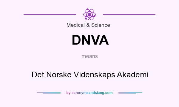 What does DNVA mean? It stands for Det Norske Videnskaps Akademi