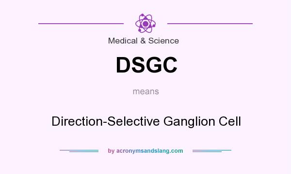 What does DSGC mean? It stands for Direction-Selective Ganglion Cell