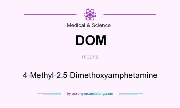 What does DOM mean? It stands for 4-Methyl-2,5-Dimethoxyamphetamine