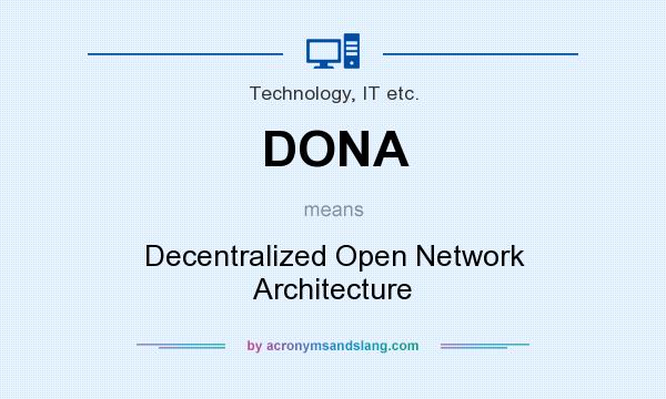What does DONA mean? It stands for Decentralized Open Network Architecture