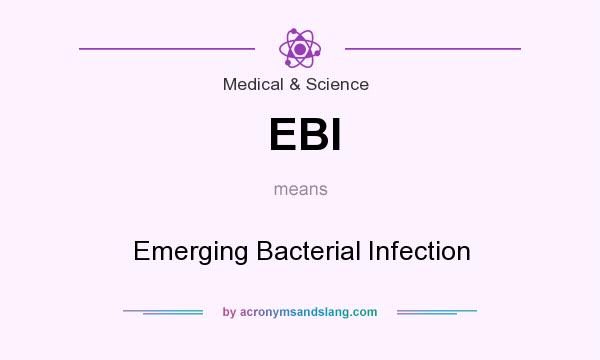 What does EBI mean? It stands for Emerging Bacterial Infection