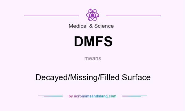 What does DMFS mean? It stands for Decayed/Missing/Filled Surface