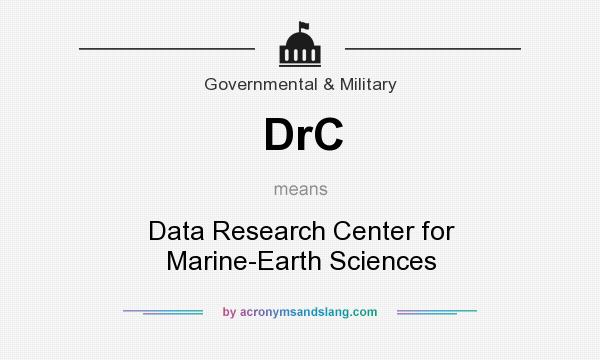 What does DrC mean? It stands for Data Research Center for Marine-Earth Sciences