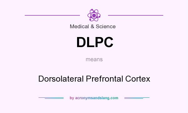 What does DLPC mean? It stands for Dorsolateral Prefrontal Cortex
