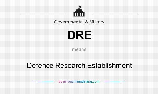 What does DRE mean? It stands for Defence Research Establishment