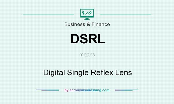 What does DSRL mean? It stands for Digital Single Reflex Lens