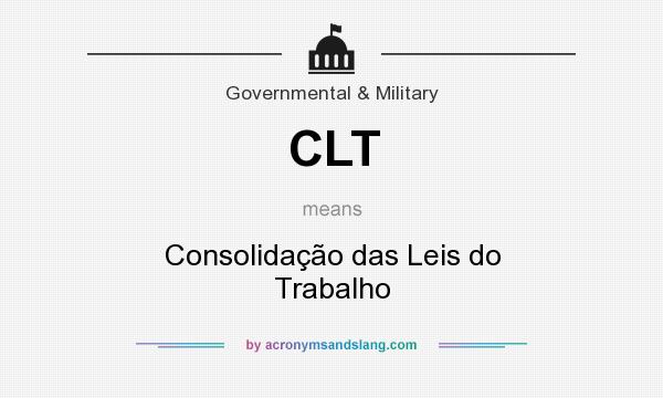 What does CLT mean? It stands for Consolidação das Leis do Trabalho