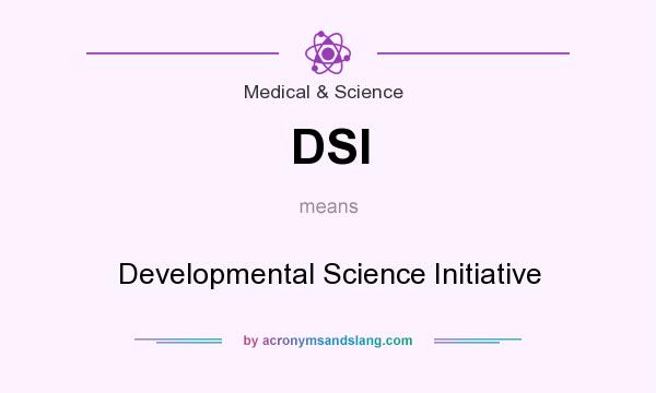 What does DSI mean? It stands for Developmental Science Initiative